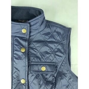 Talbots Petites Women's SP Small Blue Quilted Vest Sleeveless Layering‎ Top